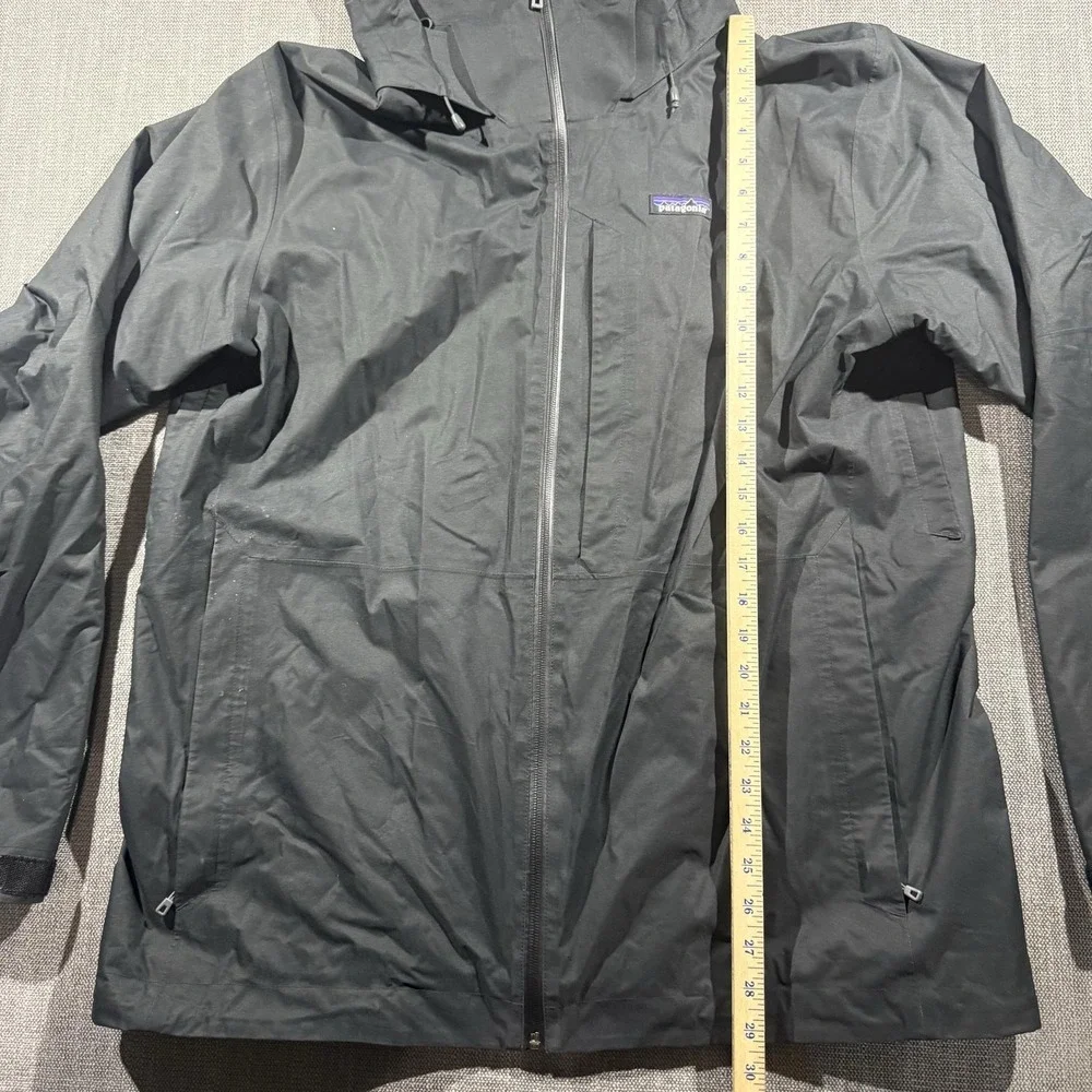 Patagonia H2No Jacket Mens Large Black Hooded Waterproof Ski RECCO Shell